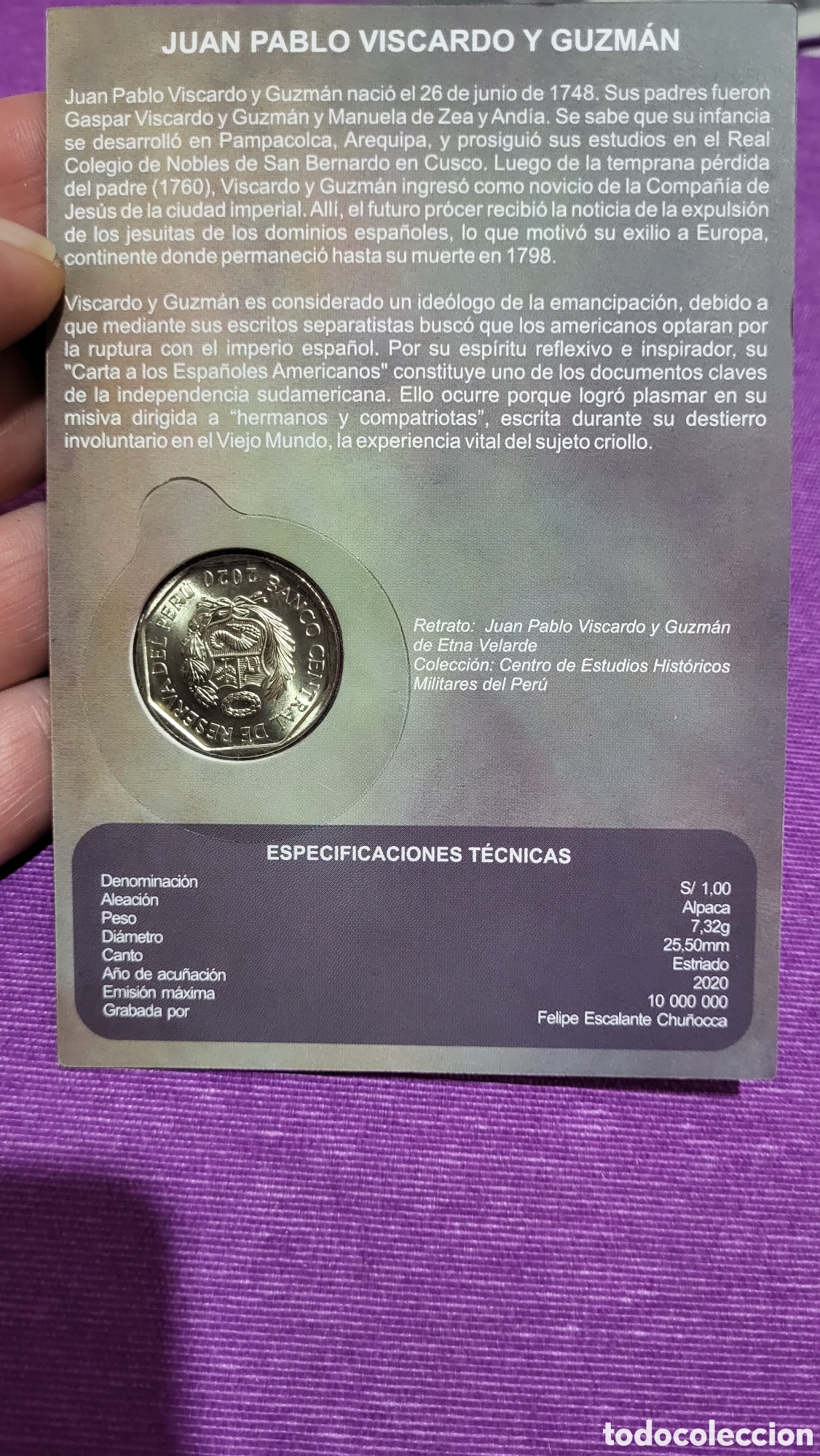 Monedas antiguas de Am&eacute;rica: Moneda un sol Per&uacute; Bicentenario 2021 - Foto 2