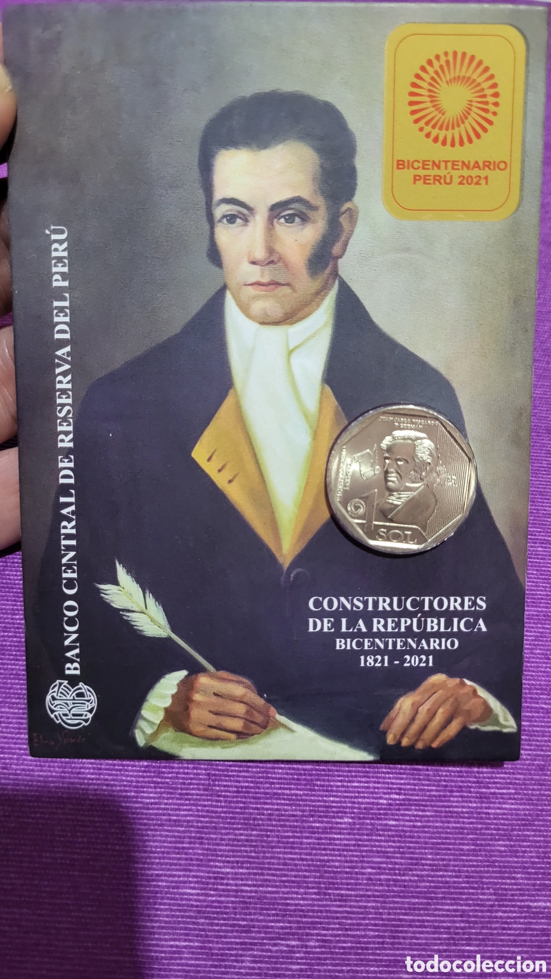 Monedas antiguas de Am&eacute;rica: Moneda un sol Per&uacute; Bicentenario 2021 - Foto 1