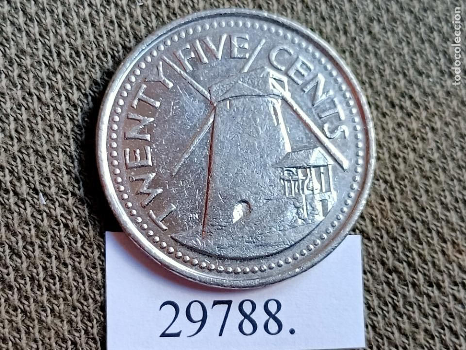 Monedas antiguas de Am&eacute;rica: Barbados 25 centimos 2008 - Foto 2