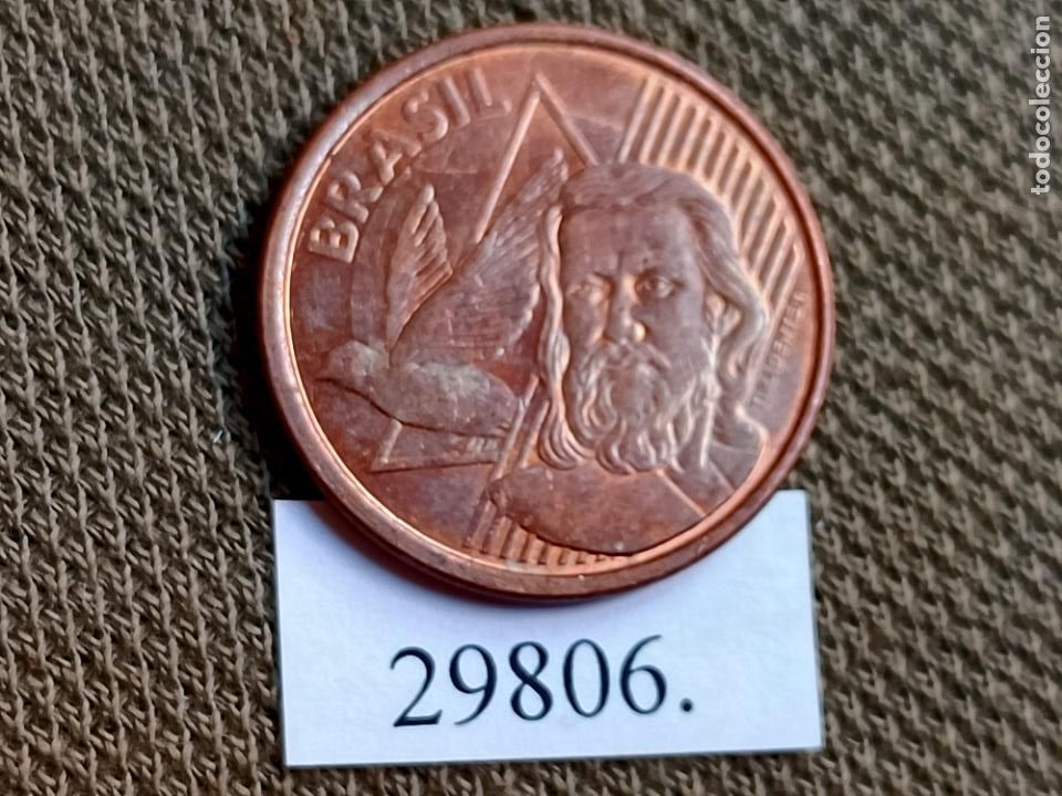 Monedas antiguas de Am&eacute;rica: Brasil 5 centavos 2013 c&eacute;ntimos - Foto 1