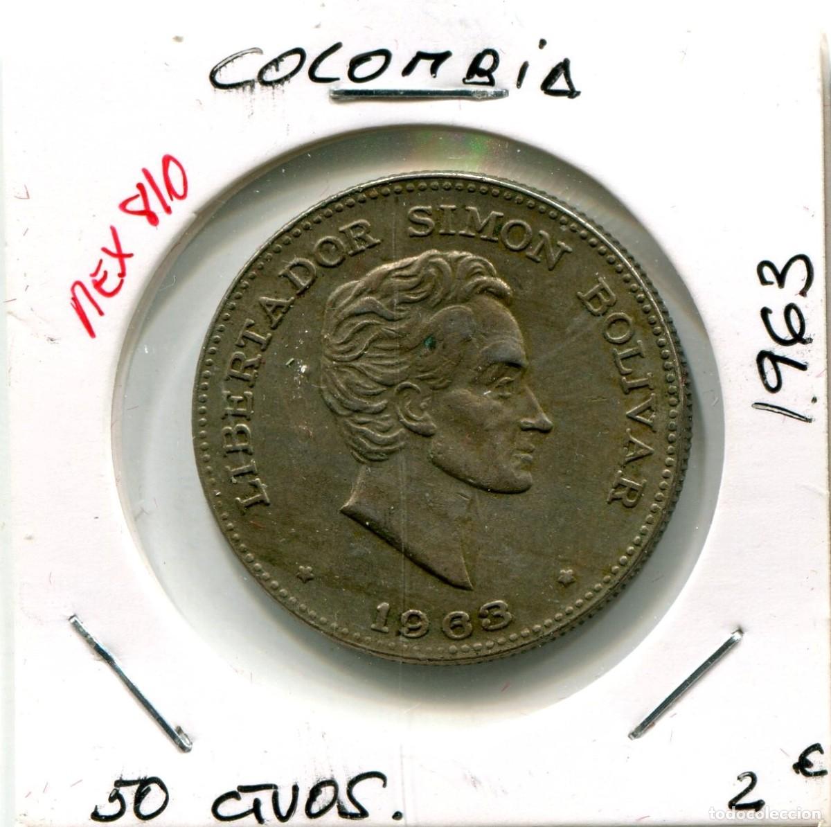 Monedas antiguas de Am&eacute;rica: 50 CENTAVOS A&Ntilde;O 1963 COLOMBIA ( MEX810 ) - Foto 1