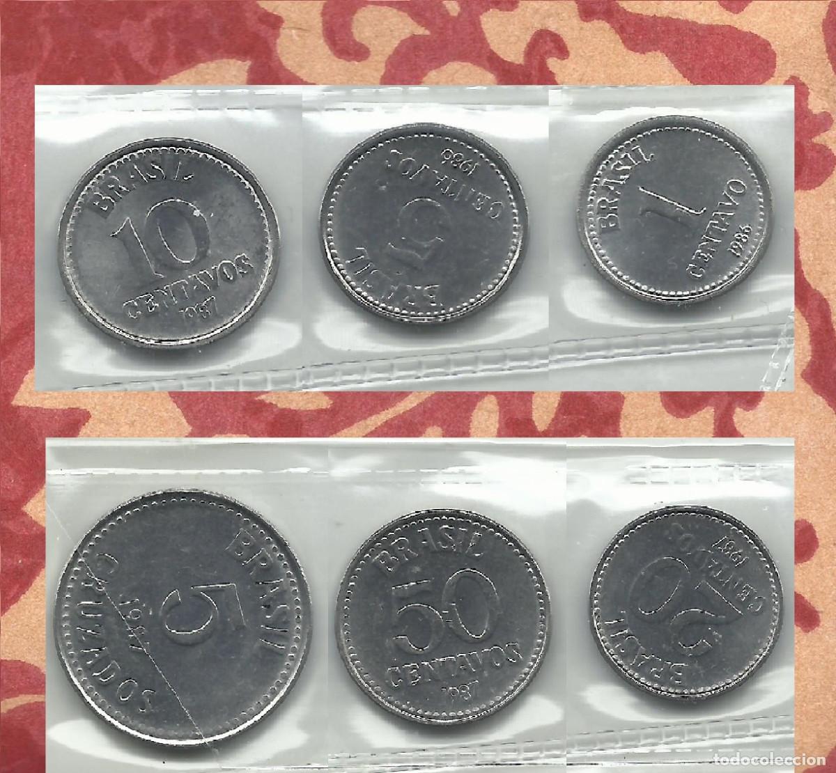 Monedas antiguas de Am&eacute;rica: MONEDAS BRASIL CENTAVOS 1986 1987 - Foto 1