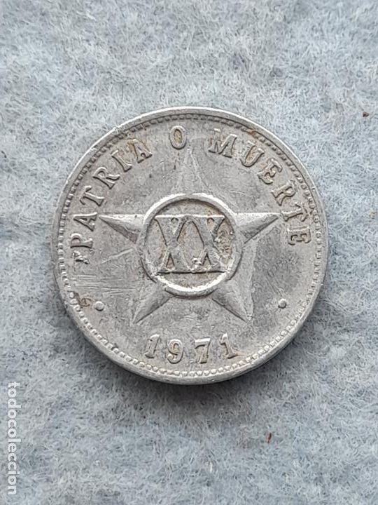 Monedas antiguas de Am&eacute;rica: Cuba. 20 Centavos. A&ntilde;o 1971 - Foto 2