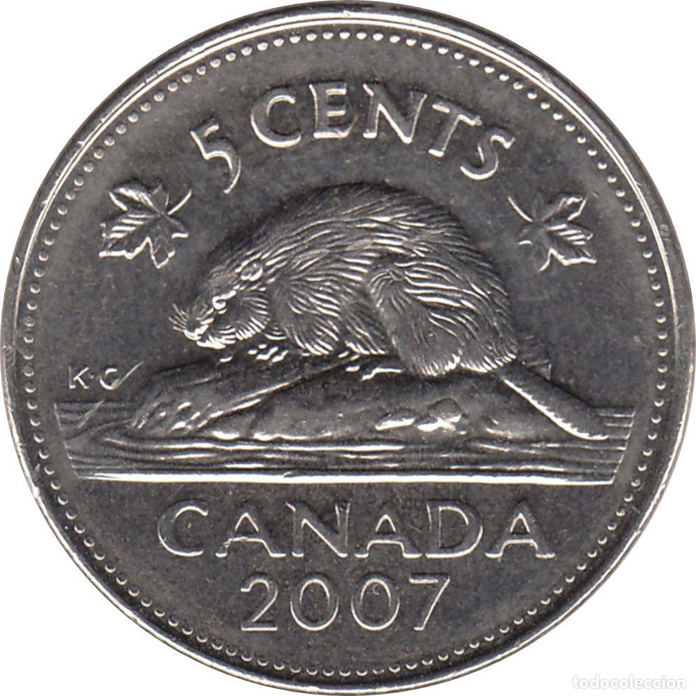 Monedas antiguas de Am&eacute;rica: CANAD&Aacute; 5 Centavos 2007 KM#491 - Foto 1
