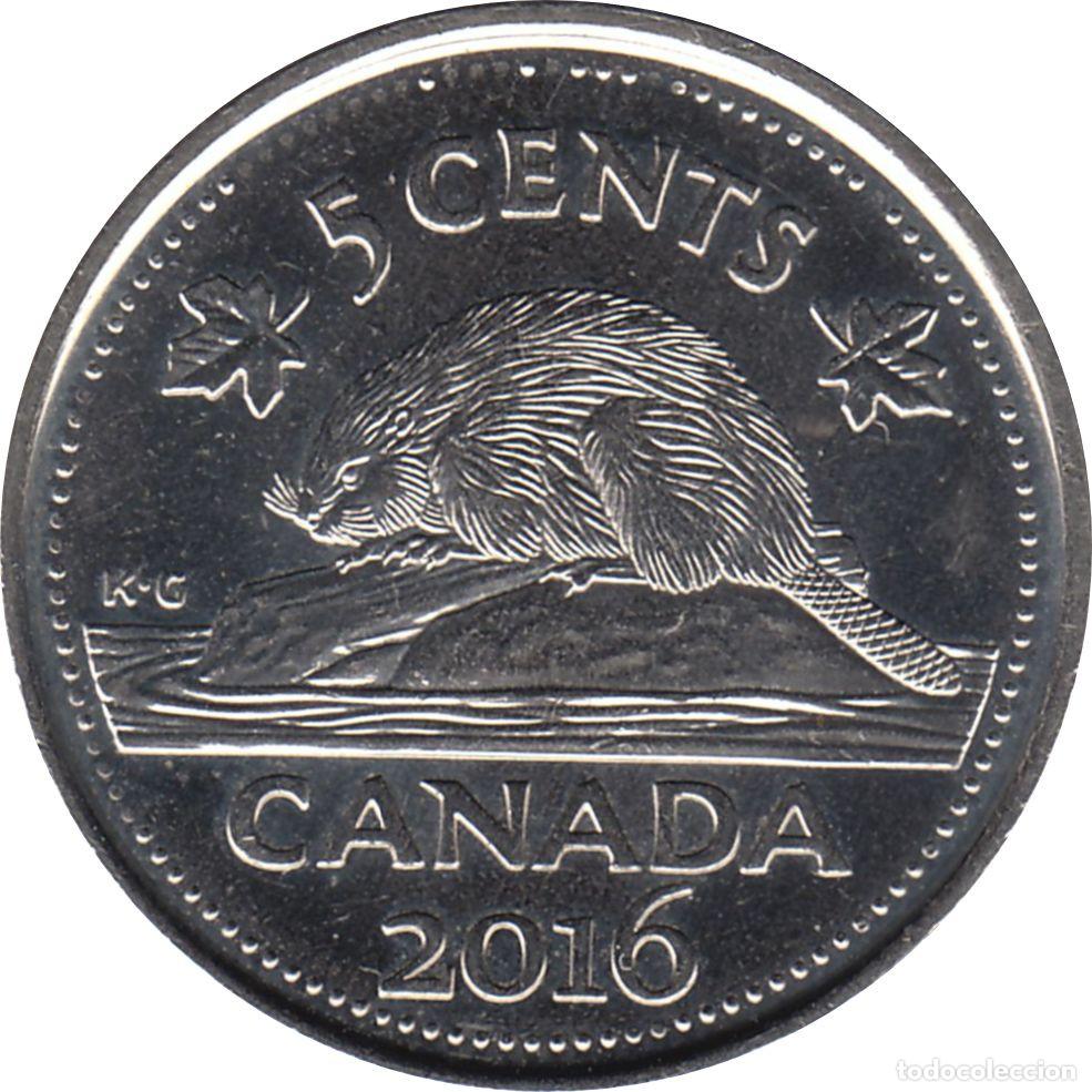 Monedas antiguas de Am&eacute;rica: CANAD&Aacute; 5 Centavos 2016 KM#491 - Foto 1