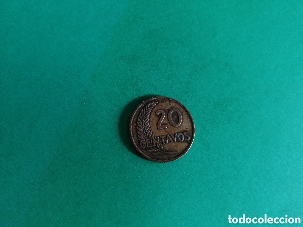 Monedas antiguas de Am&eacute;rica: 20 centavos de Per&uacute; 1955 - Foto 2