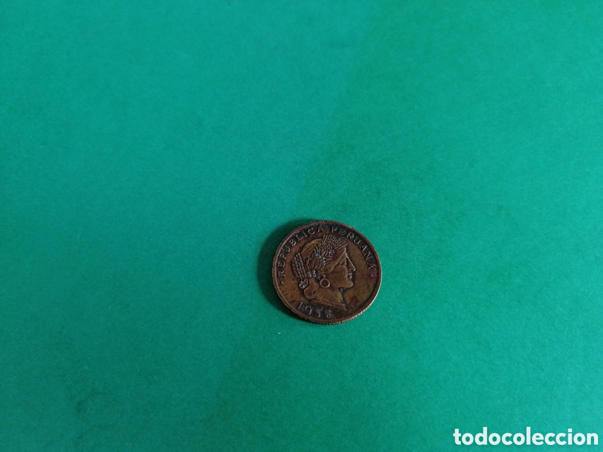 Monedas antiguas de Am&eacute;rica: 20 centavos de Per&uacute; 1955 - Foto 1