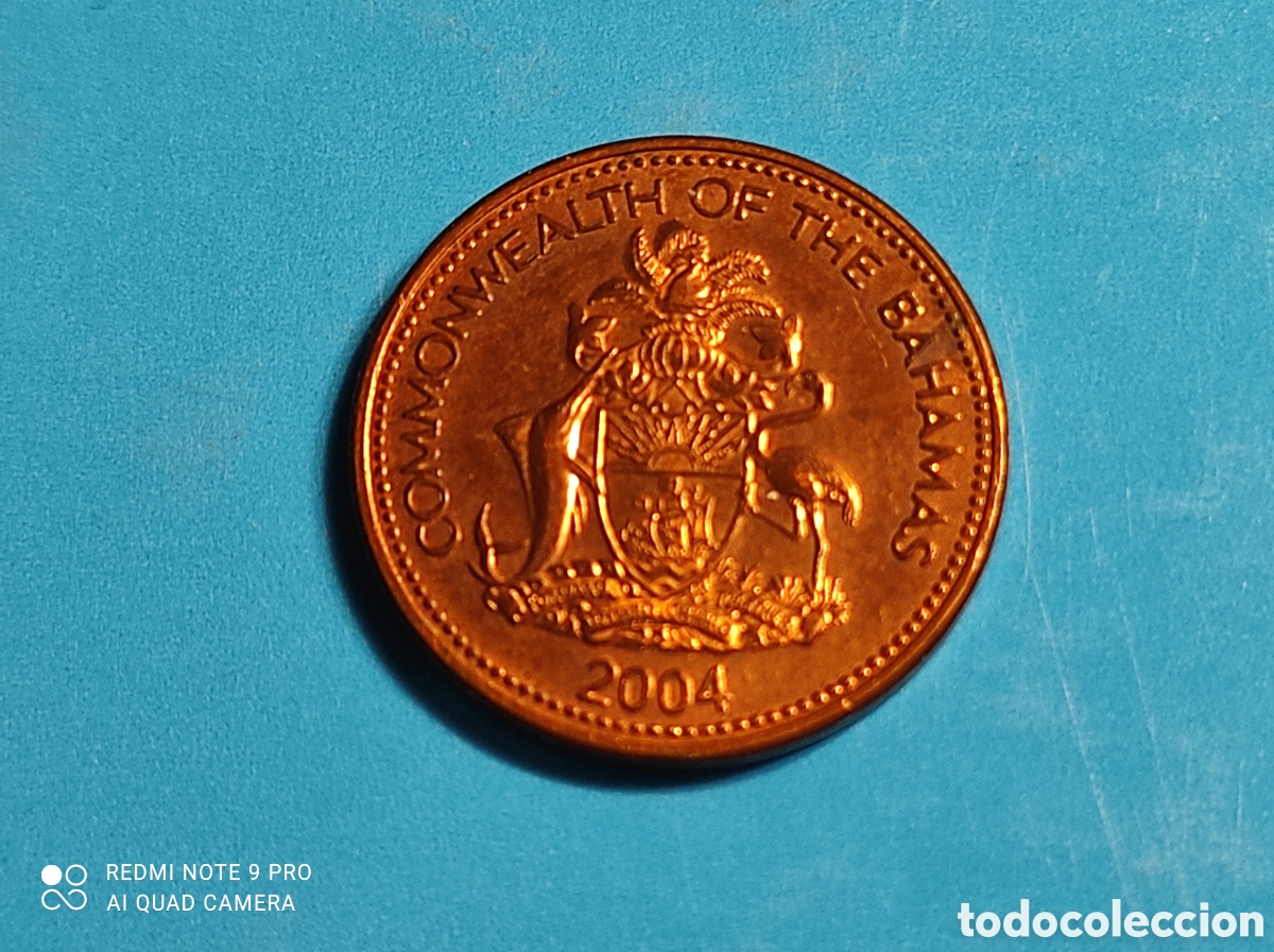 Monedas antiguas de Am&eacute;rica: Bahamas 1 Cent 2004 Estrella de mar - Foto 2
