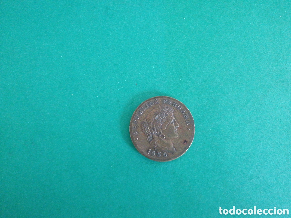Monedas antiguas de Am&eacute;rica: 20 centavos de Per&uacute; 1956 - Foto 1