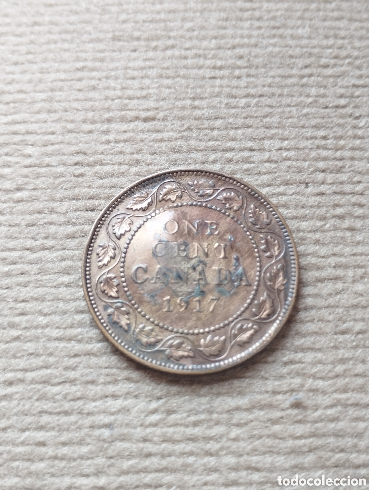 Monedas antiguas de Am&eacute;rica: Un Centavo Canad&aacute; 1917 - Foto 2