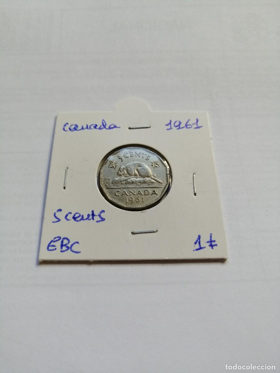 Monedas antiguas de Am&eacute;rica: Canad&aacute; 5 Cents 1961 - Foto 1