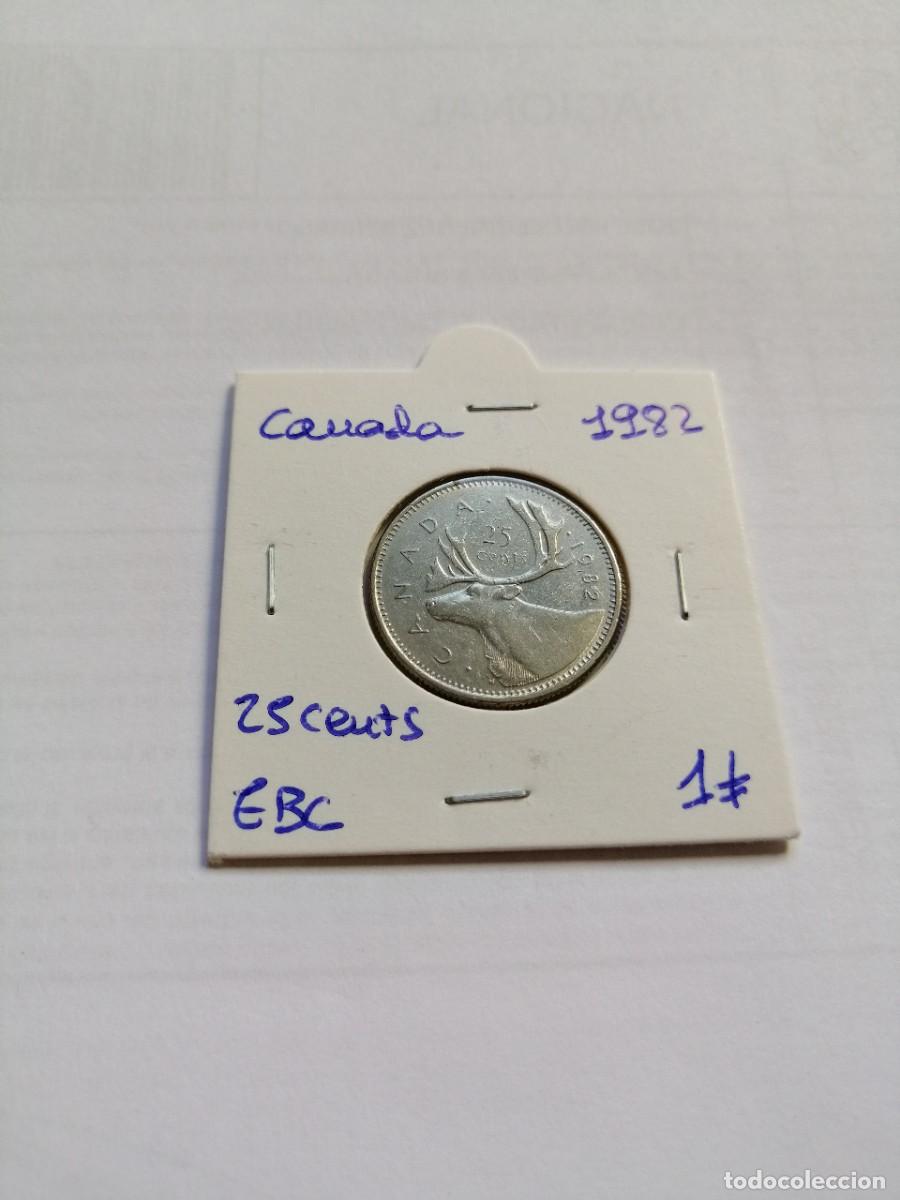 Monedas antiguas de Am&eacute;rica: Canad&aacute; 25 Cents 1982 - Foto 1