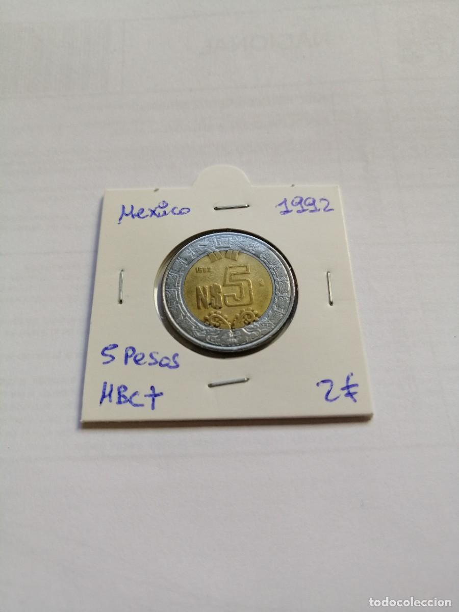 Monedas antiguas de Am&eacute;rica: M&eacute;xico 5 pesos 1992 - Foto 1