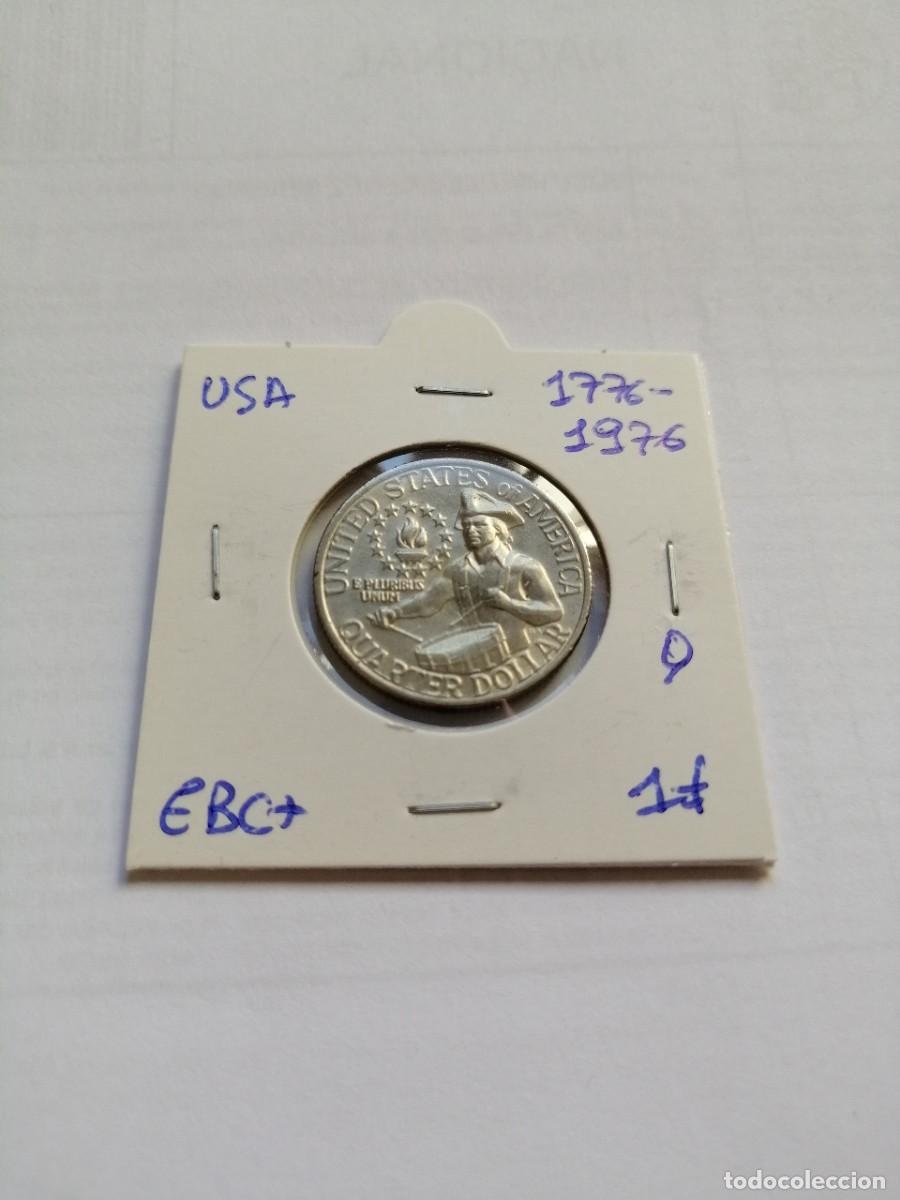 Monedas antiguas de Am&eacute;rica: USA Cuarto de dolar 1976 bicentenario - Foto 1