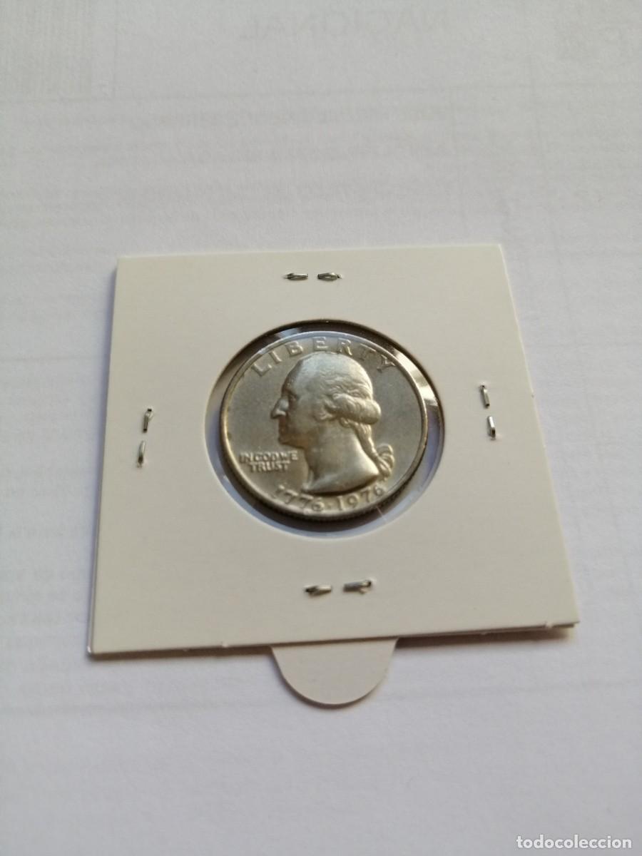 Monedas antiguas de Am&eacute;rica: USA Cuarto de dolar 1976 bicentenario - Foto 2