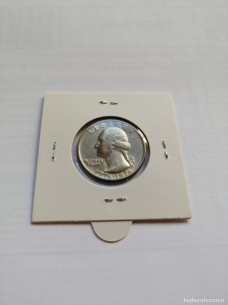 Monedas antiguas de Am&eacute;rica: USA Cuarto de dolar 1976 bicentenario SC - Foto 2
