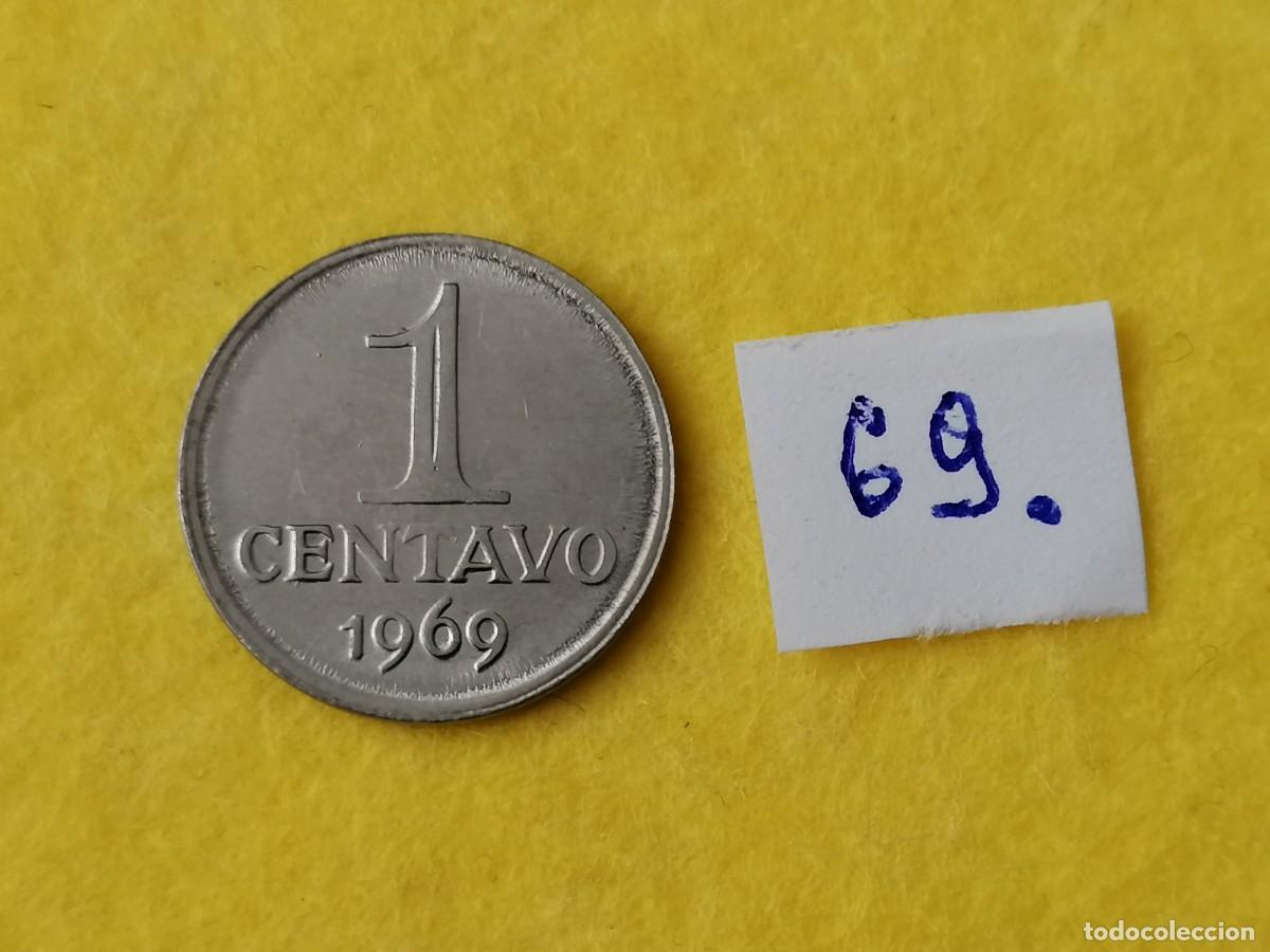 Monedas antiguas de Am&eacute;rica: Moneda, Brasil, 1 centavo,1969, sin circular- - Foto 1