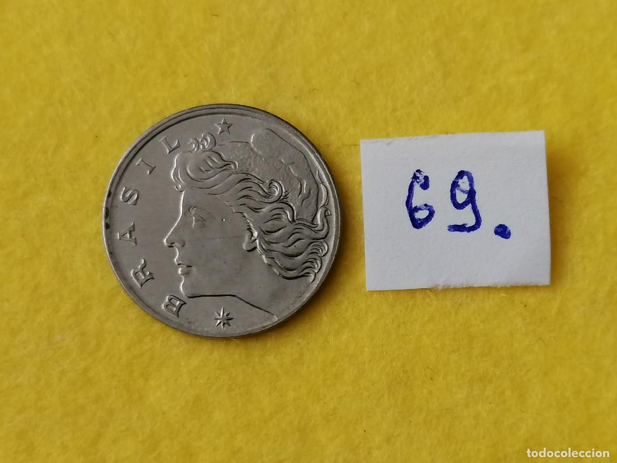 Monedas antiguas de Am&eacute;rica: Moneda, Brasil, 1 centavo,1969, sin circular- - Foto 2