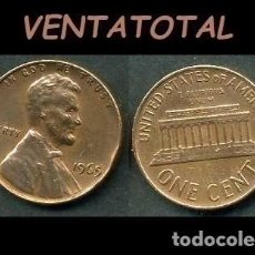 Monedas antiguas de América: ESTADOS UNIDOS 1 CENTIMO DE 1965 ( ABRAHAM LINCOLN - PRESIDENTE DE ESTADOS UNIDOS DE 1861 A 1865 )