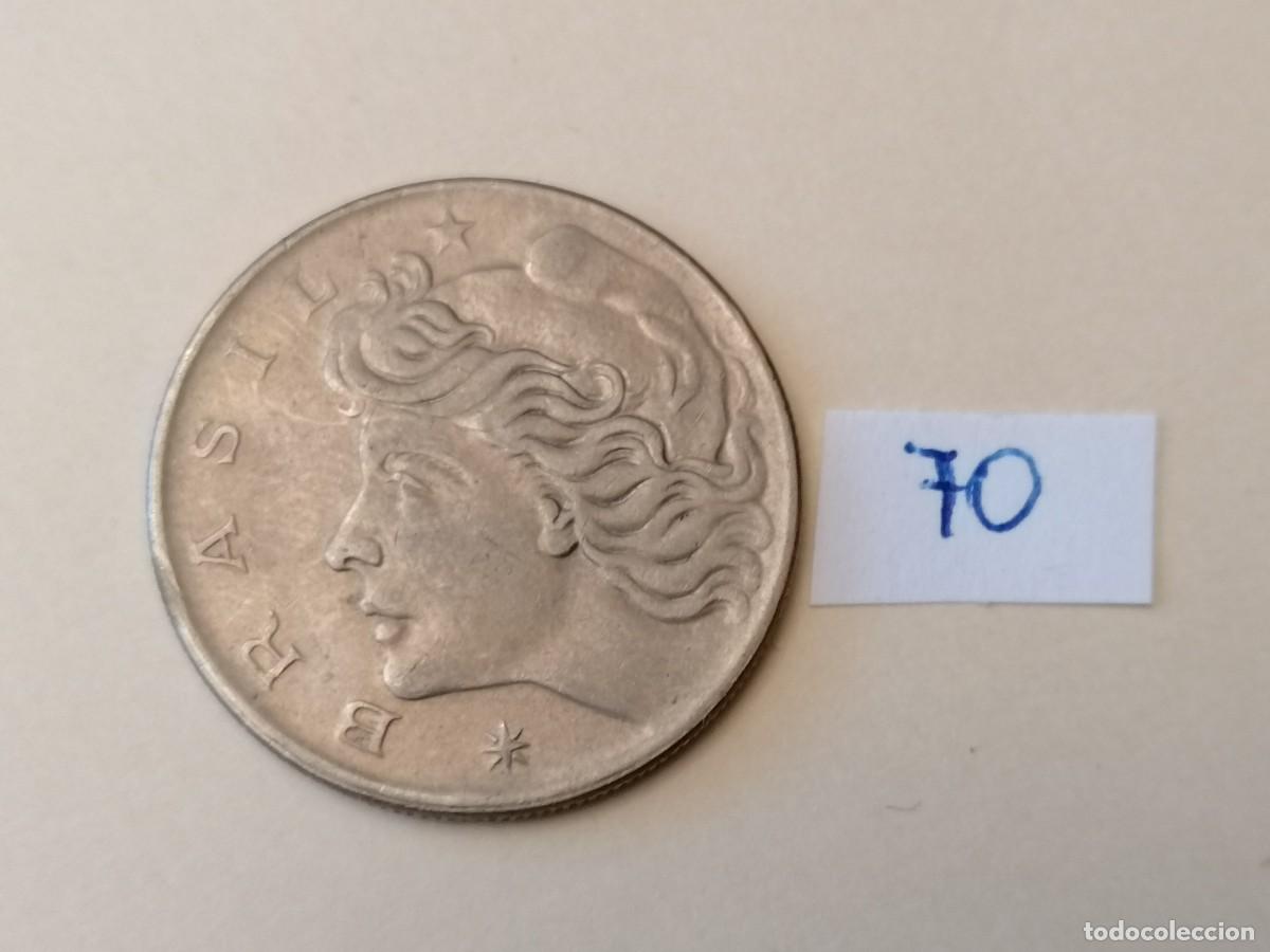 Monedas antiguas de Am&eacute;rica: Moneda, Brasil, 50 centavos,1970, MBC - Foto 2
