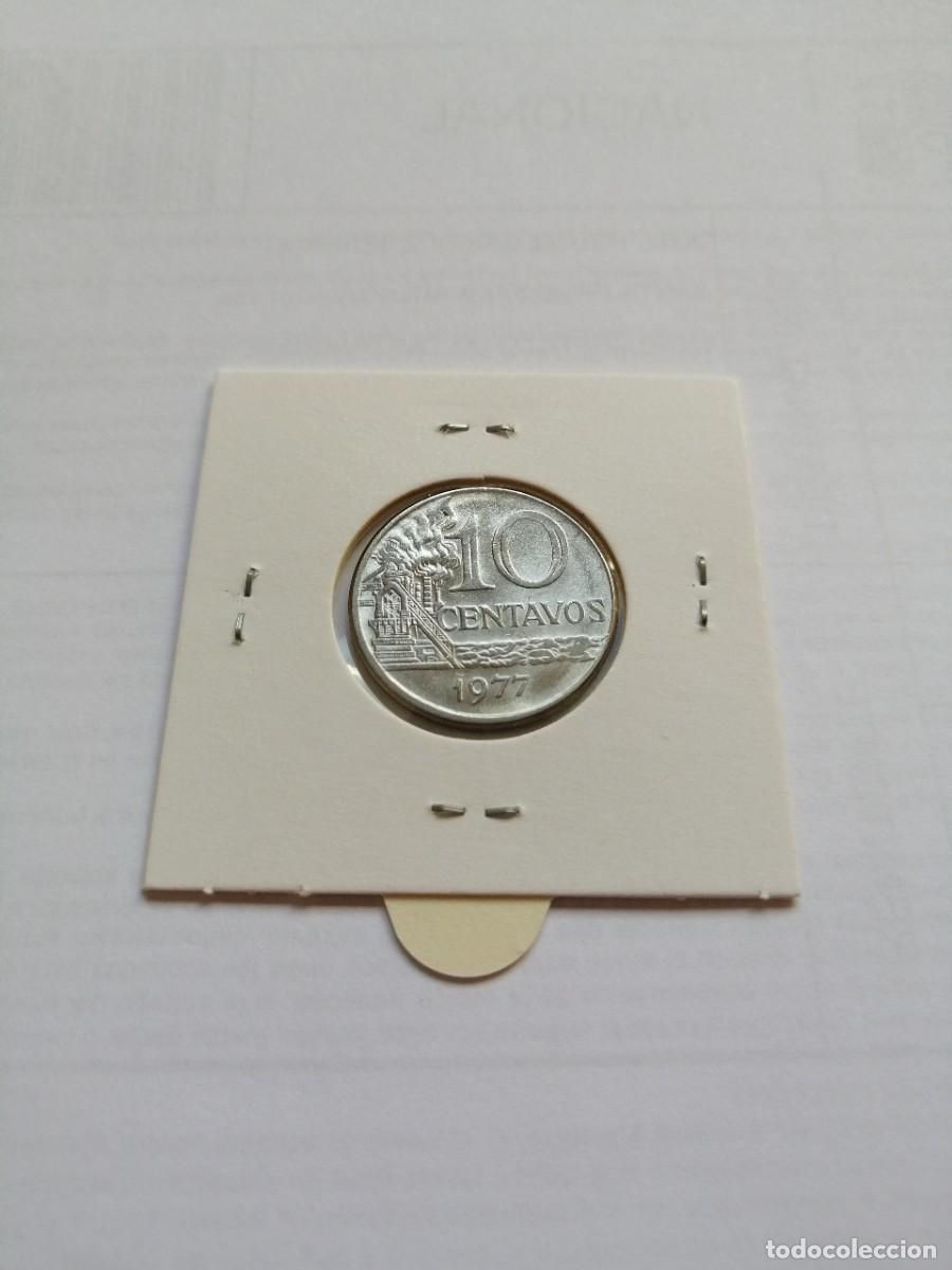 Monedas antiguas de Am&eacute;rica: Brasil 10 Centavos 1977 SC - Foto 2