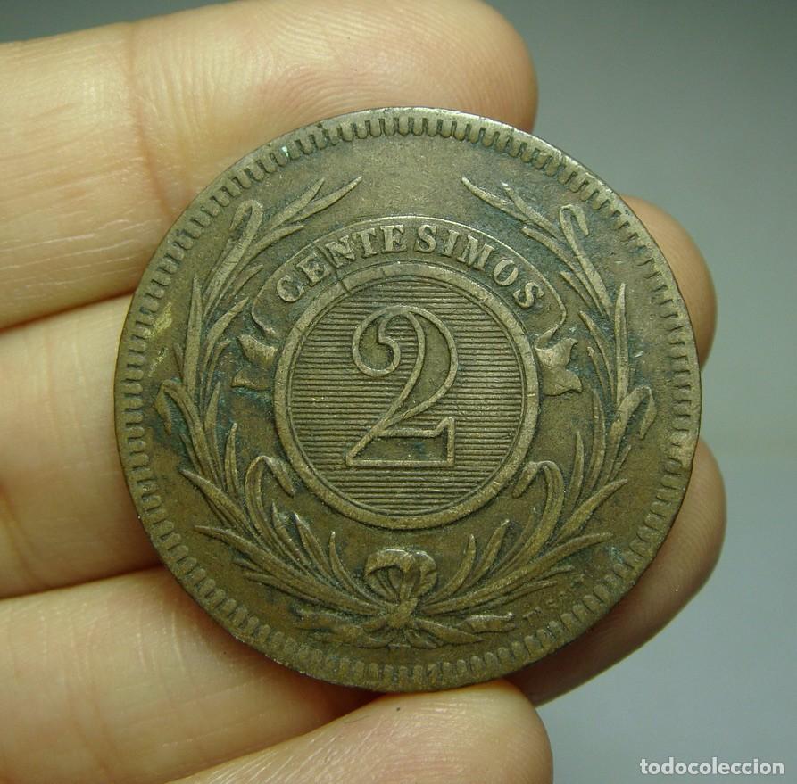 Monedas antiguas de Am&eacute;rica: 2 Cent&eacute;simos. Uruguay - 1869 - Foto 1