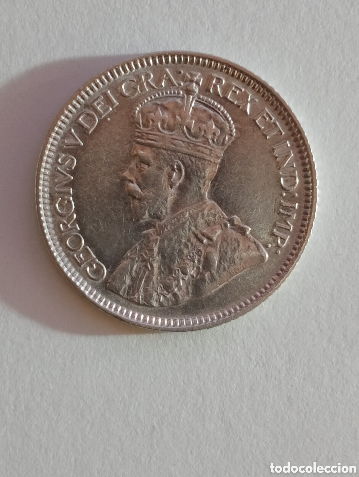 Monedas antiguas de Am&eacute;rica: CANADA 10CENT PLATA 1933 - Foto 1