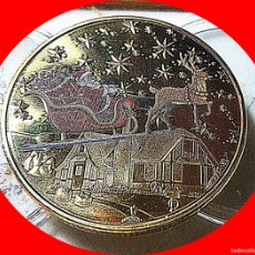 Monedas antiguas de América: MONEDA METAL BAÑADA ORO SANTA CLAUS