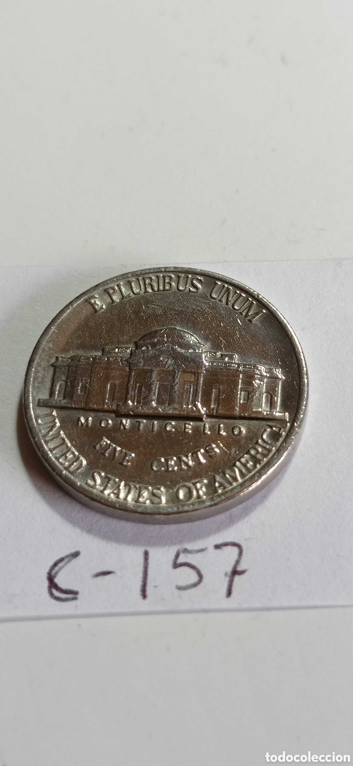 Monedas antiguas de Am&eacute;rica: MONEDA DE 5 CENTAVOS / DE EEUU - 1987 - Foto 2