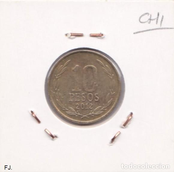 Monedas antiguas de Am&eacute;rica: Moneda 10 Pesos 2012 Chile. Mbc. - Foto 2