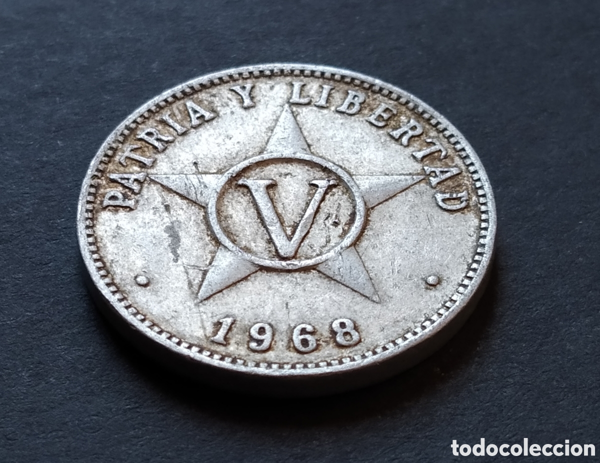 Monedas antiguas de Am&eacute;rica: MONEDA - CUBA 5 CENTAVOS 1968 - Foto 3
