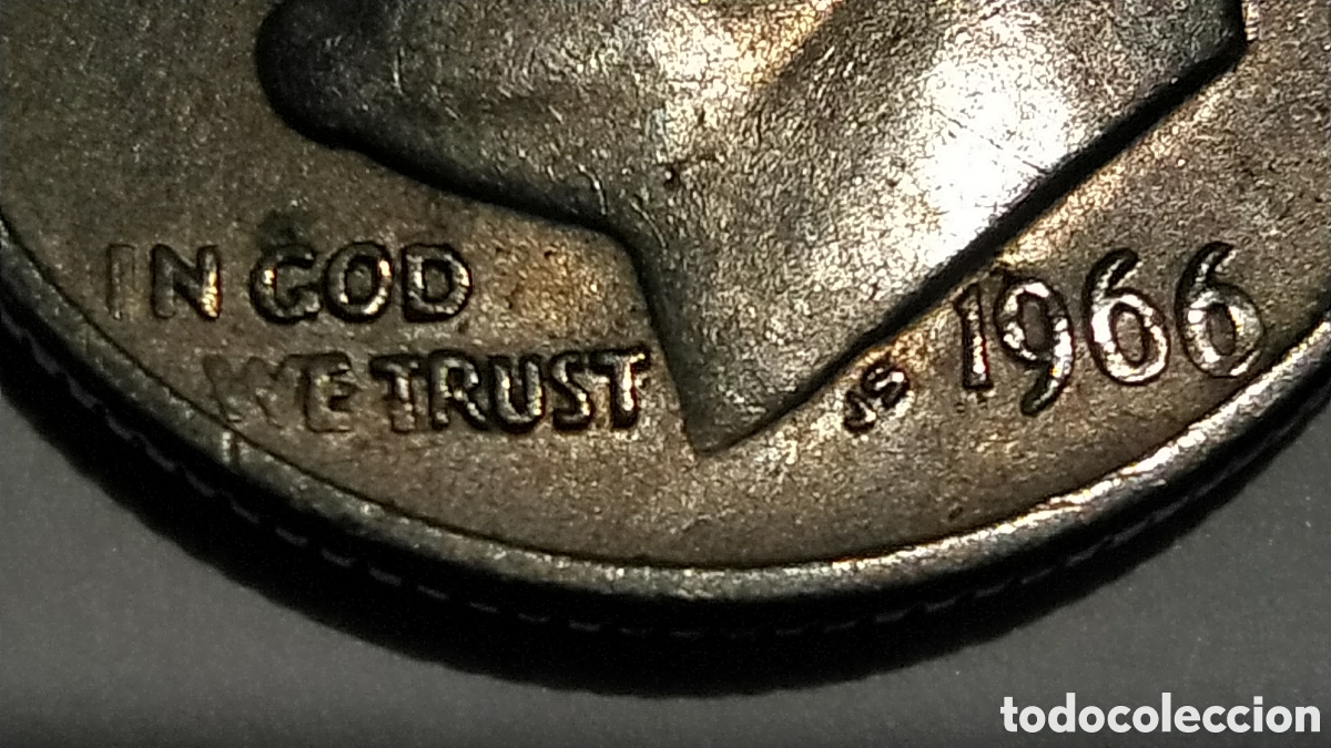 Monedas antiguas de Am&eacute;rica: One Dime 1966 Roosevelt - Foto 3