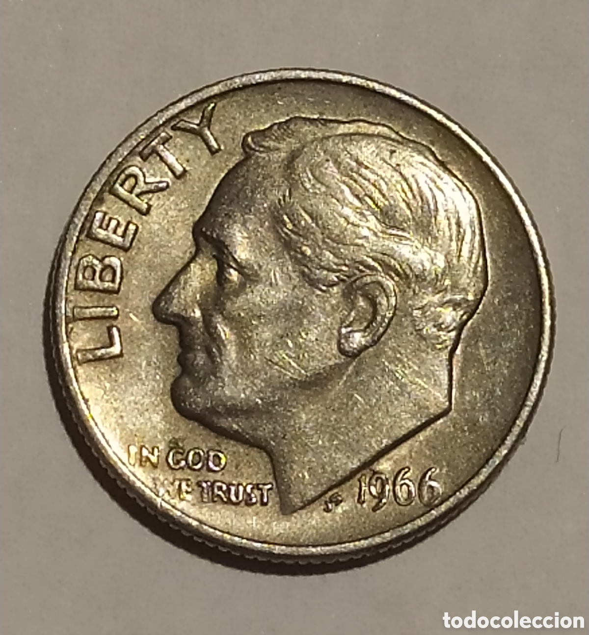 Monedas antiguas de Am&eacute;rica: One Dime 1966 Roosevelt - Foto 1