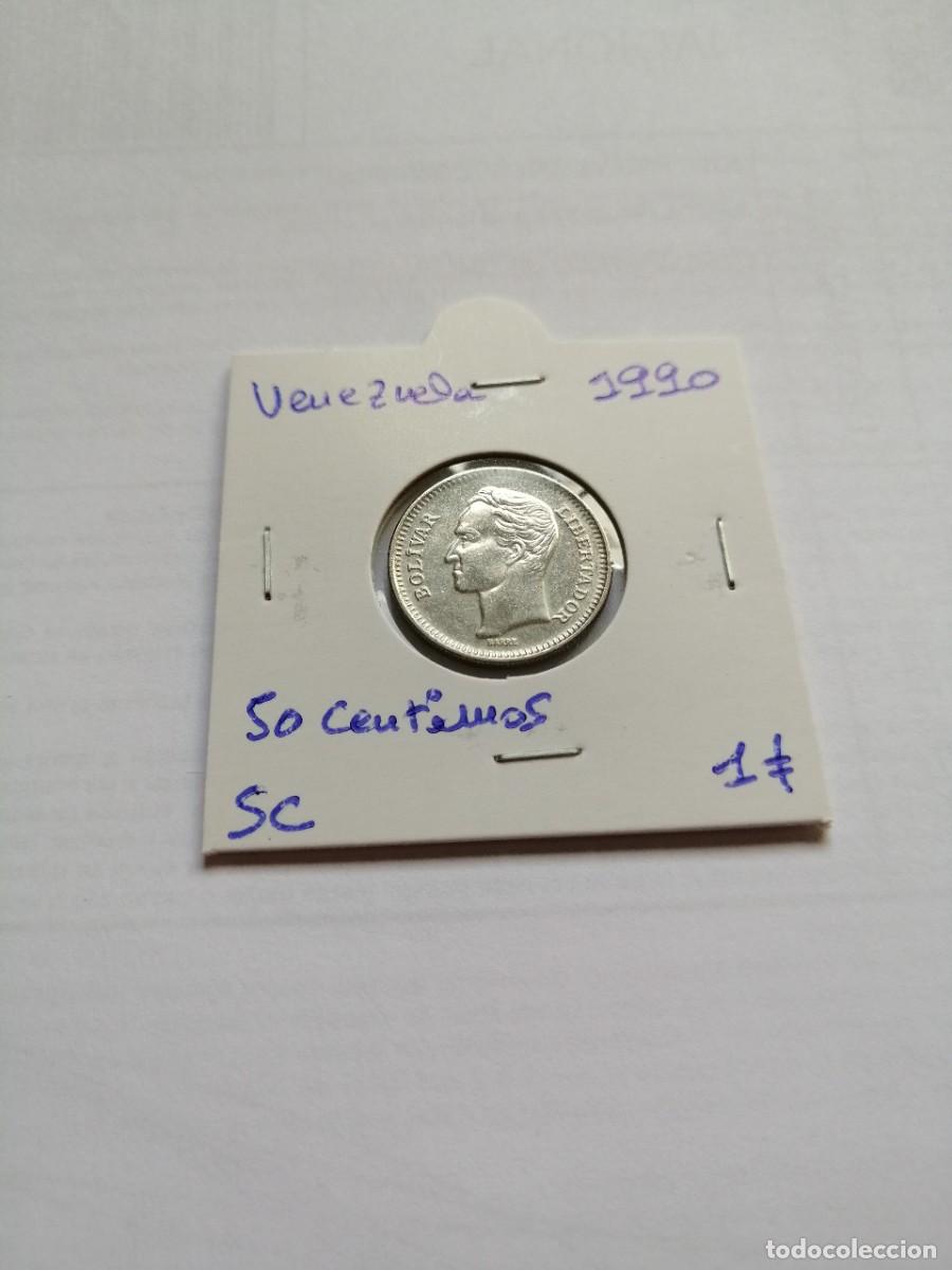Monedas antiguas de Am&eacute;rica: Venezuela 50 Centimos 1990 SC - Foto 1