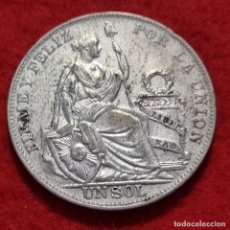 Monedas antiguas de América: MONEDA PLATA 0,500 PERU 1 SOL 1934 MBC+ ORIGINAL C27