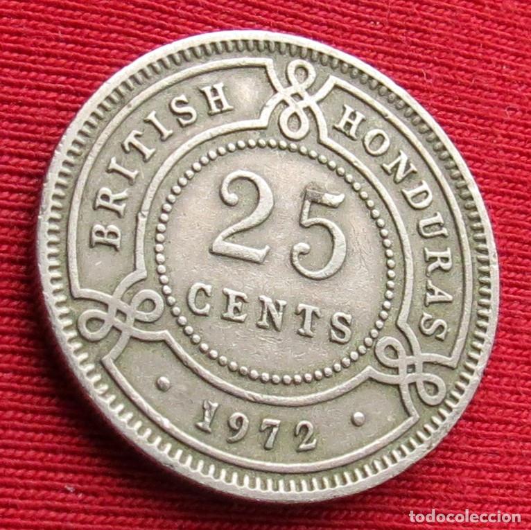 Monnaies anciennes d'Am&eacute;rique: Honduras Britanica 25 cents 1972 british belice