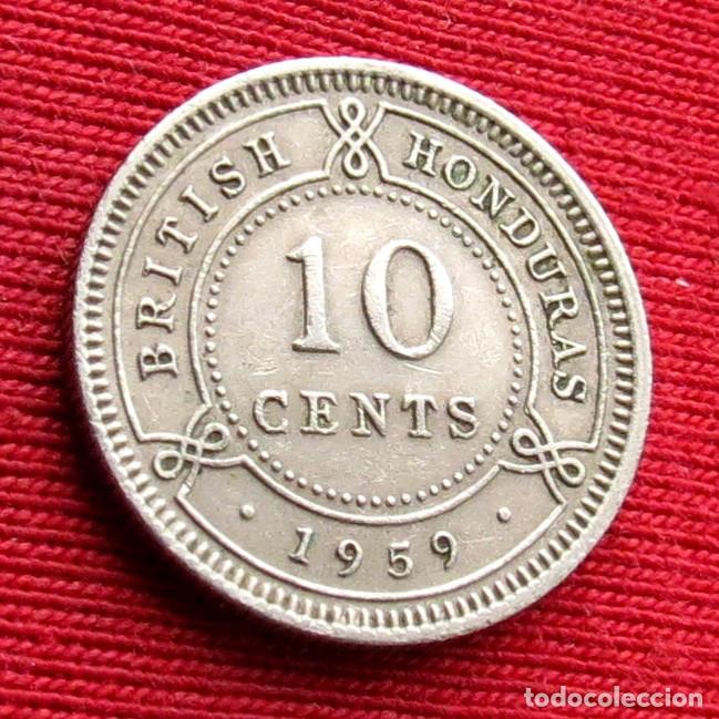 Monnaies anciennes d'Am&eacute;rique: Honduras Britanica 10 cents 1959 british belice
