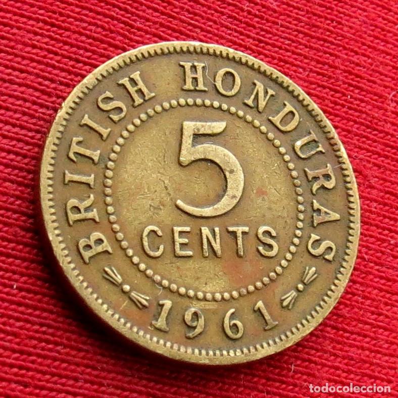 Monnaies anciennes d'Am&eacute;rique: Honduras Britanica 5 cents 1961 british belice