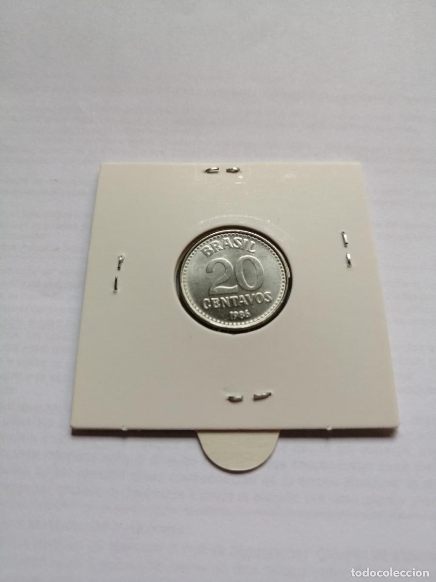 Monedas antiguas de Am&eacute;rica: Brasil 20 Centavos 1986 SC- - Foto 2