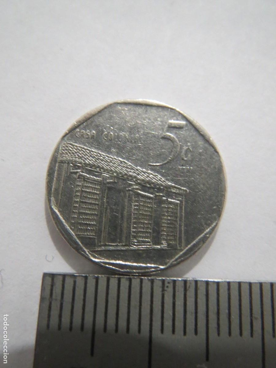 Monedas antiguas de Am&eacute;rica: MONEDA 5 CENTAVOS CUBA 1996 USADA (1) - Foto 2