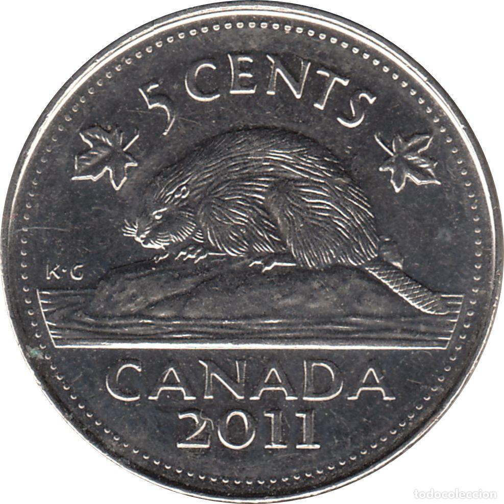 Monedas antiguas de Am&eacute;rica: CANAD&Aacute; 5 Centavos 2011 KM#491 - Foto 1
