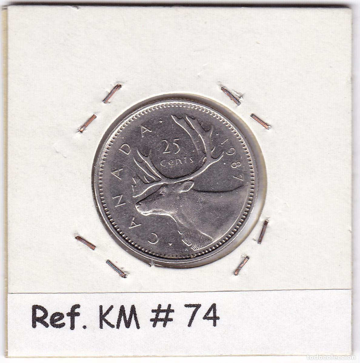 Monedas antiguas de Am&eacute;rica: Moneda. CANAD&Aacute;. 25 centavos, 1987 - KM#74 - Foto 2