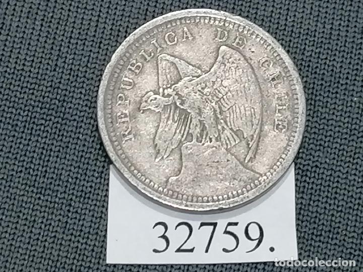 Monedas antiguas de Am&eacute;rica: Chile 10 centavos 1933, c&eacute;ntimos - Foto 1