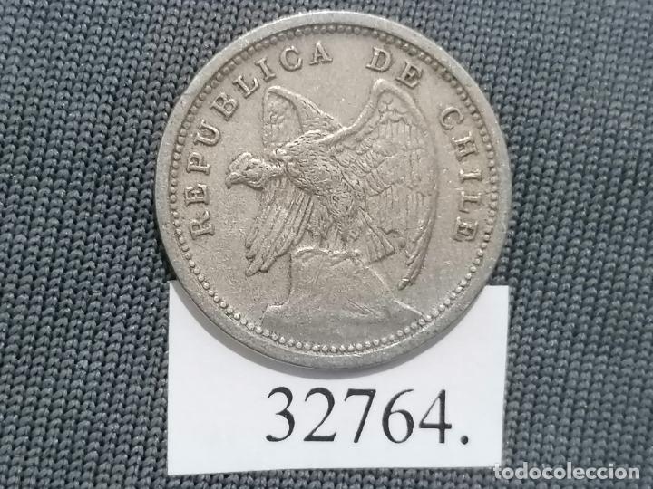 Monedas antiguas de Am&eacute;rica: Chile 10 centavos 1936, c&eacute;ntimos - Foto 2