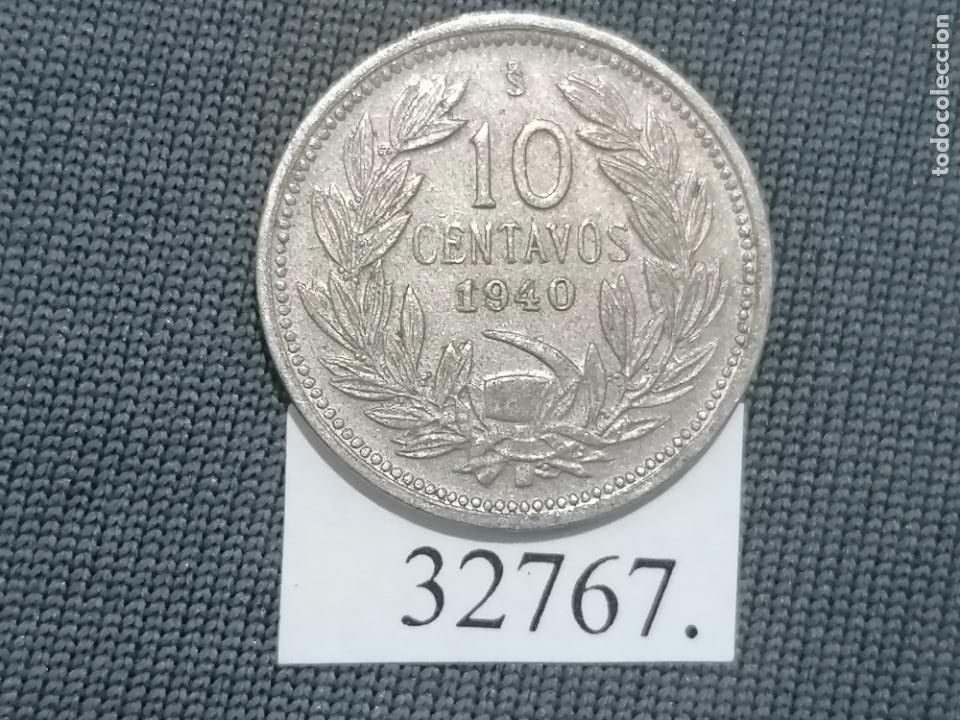 Monedas antiguas de Am&eacute;rica: Chile 10 centavos 1940, c&eacute;ntimos - Foto 1