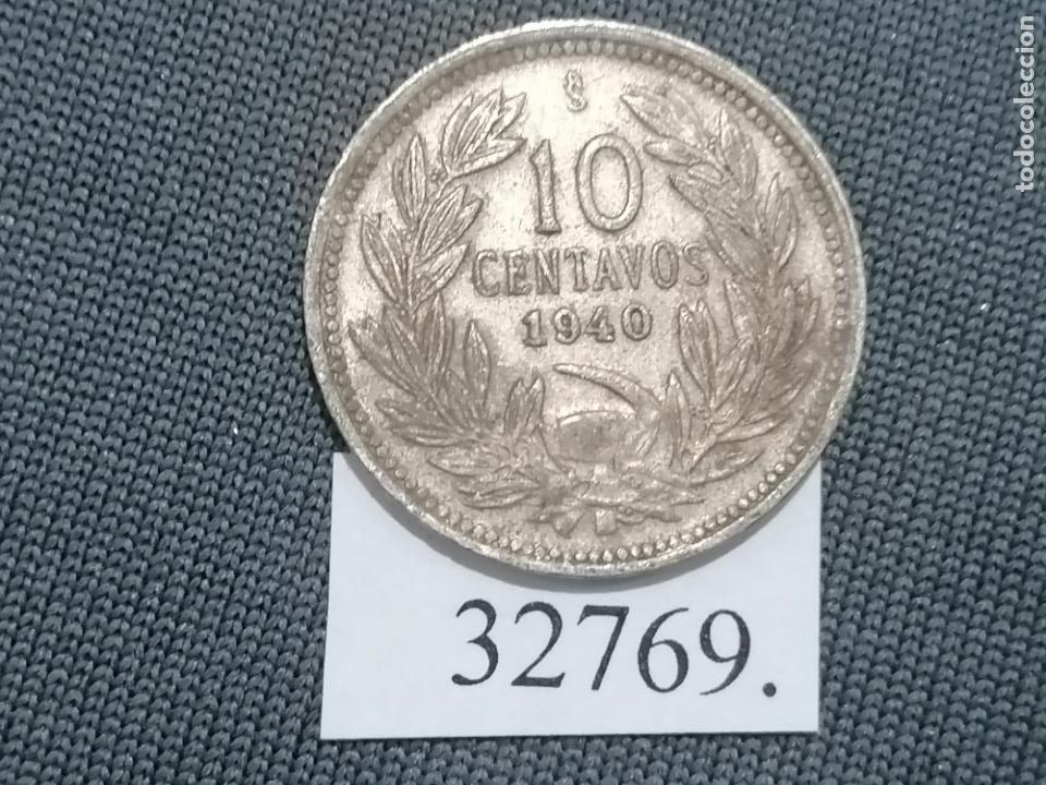 Monedas antiguas de Am&eacute;rica: Chile 10 centavos 1940, c&eacute;ntimos - Foto 1