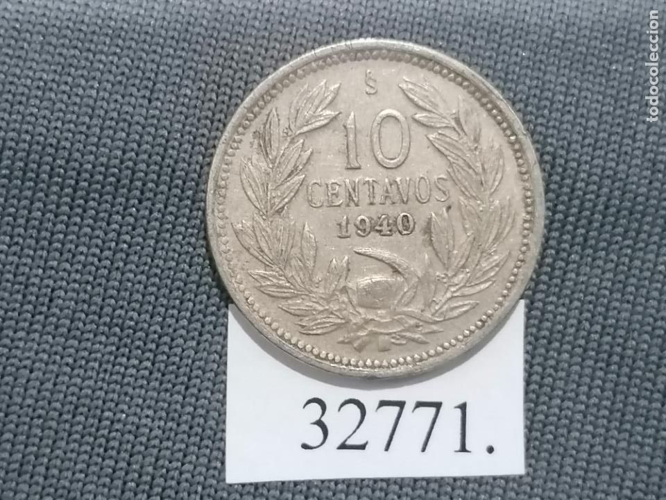 Monedas antiguas de Am&eacute;rica: Chile 10 centavos 1940, c&eacute;ntimos - Foto 1
