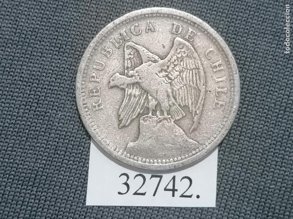 Monedas antiguas de Am&eacute;rica: Chile 20 centavos 1925, c&eacute;ntimos - Foto 1