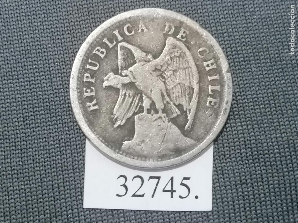 Monedas antiguas de Am&eacute;rica: Chile 20 centavos 1922, c&eacute;ntimos - Foto 1