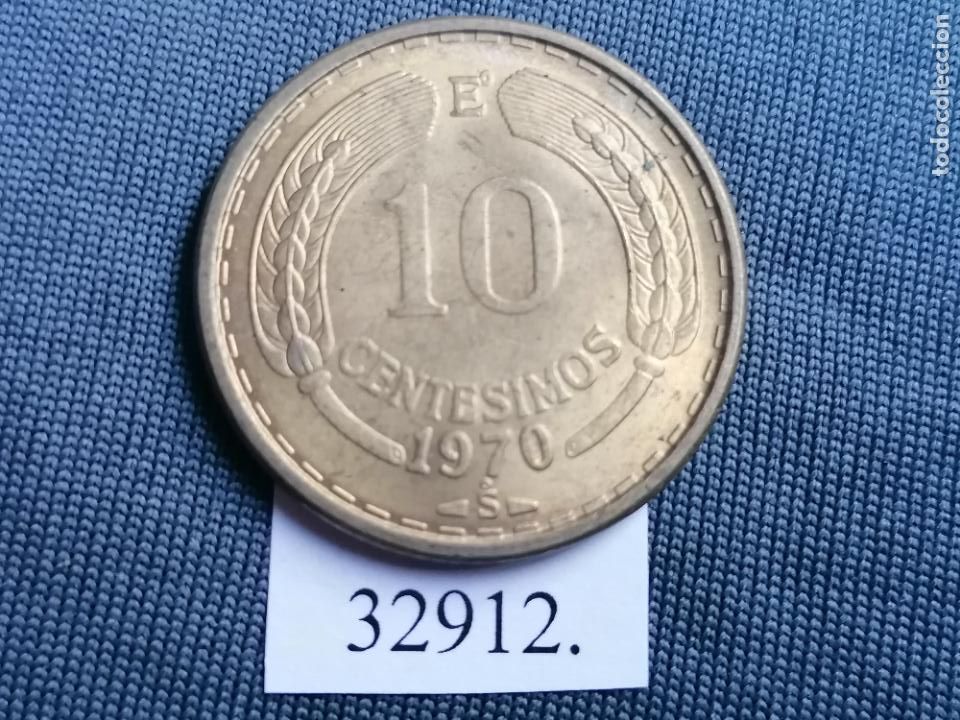 Monedas antiguas de Am&eacute;rica: Chile 1970 E&ordm;, 10 cent&eacute;simos de Escudo - Foto 2